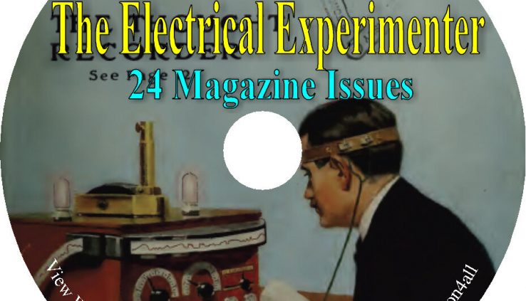 The Electrical Experimenter, Science, Invention, Magazine 24 Factors- Books on CD