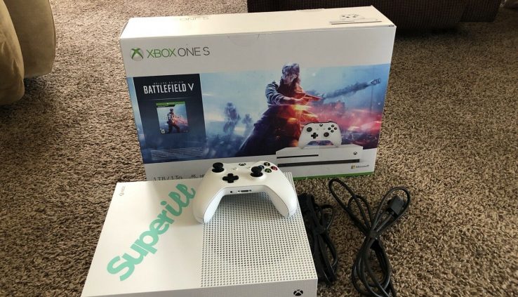 Microsoft Xbox One S 1TB Battlefield V Console Bundle – White