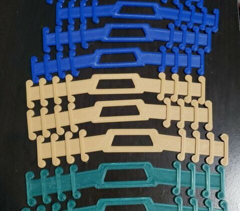 10 Pack Face Cloak Ear Saver Strap Extra Sturdy Adjustable Band 3D Printed PLA