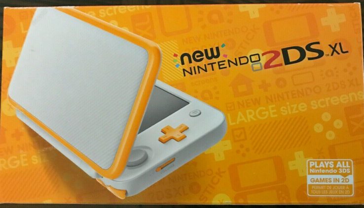 Nintendo 2DS XL – Orange & White Console – *BRAND NEW*