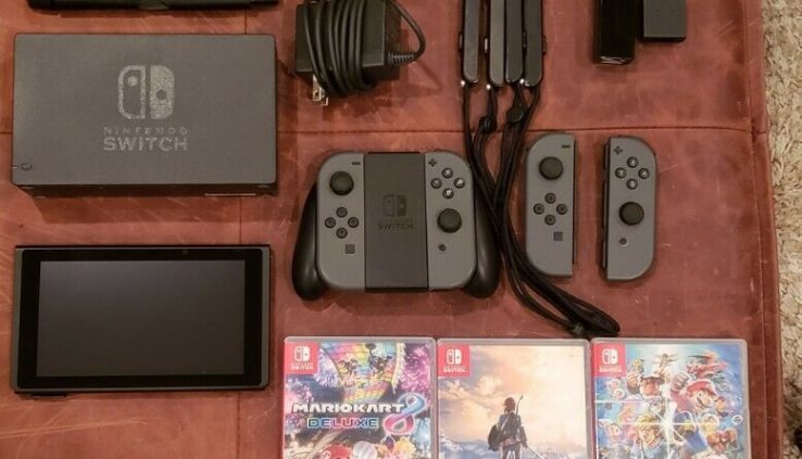 Nintendo Swap 32GB – V1/HAC-001 (Bundle w/ Video games)