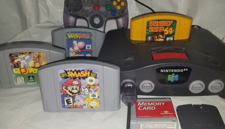 Nintendo 64 Console Bundle With 4 Video games Growth Pack Reminiscence Pack