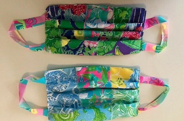 Lilly Pulitzer patchwork face masks