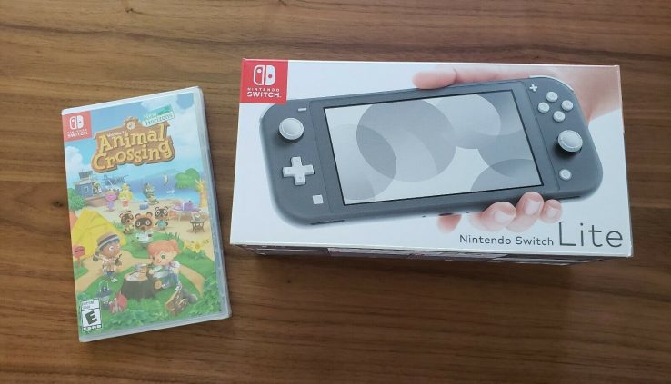 Nintendo Swap Lite Gray Console New Never Opened & Animal Crossing New Horizon