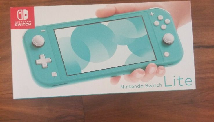 Stamp NewNintendo Swap Lite Handheld Console – Turquoise In Hand