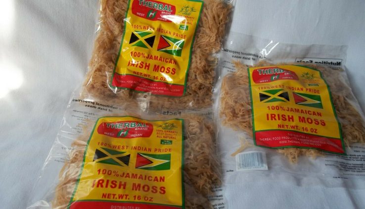 Irish Sea Moss ( 1 LB = 16 OZ )  Raw Wildcrafted Caribbean Sizable-Food