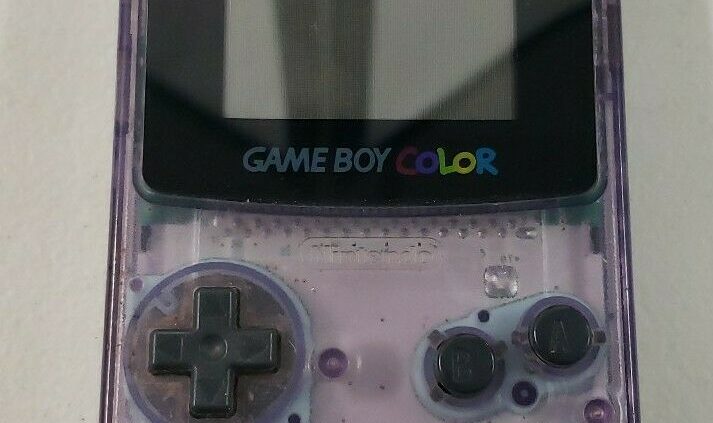 Nintendo Atomic Purple Gameboy Coloration Handheld Machine Tested Works CGB-001