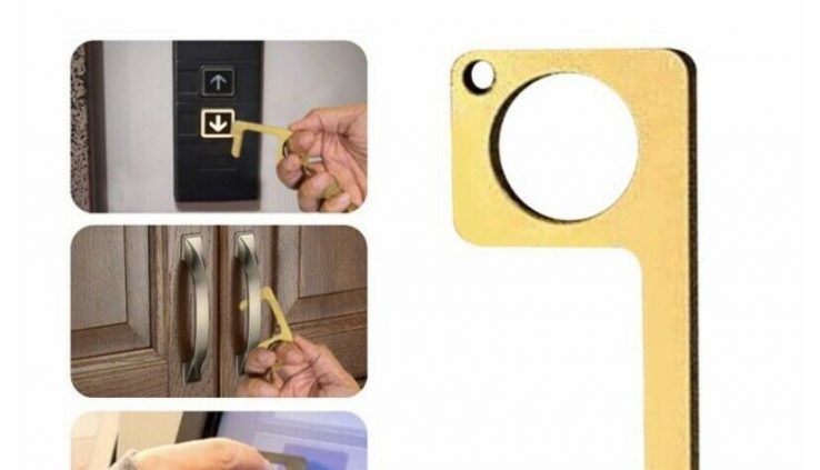 MULTIFUNCTIONAL NO GERM TOUCHLESS HYGIENE ANTIMICROBIAL ALLOY UTILITY KEY TOOL