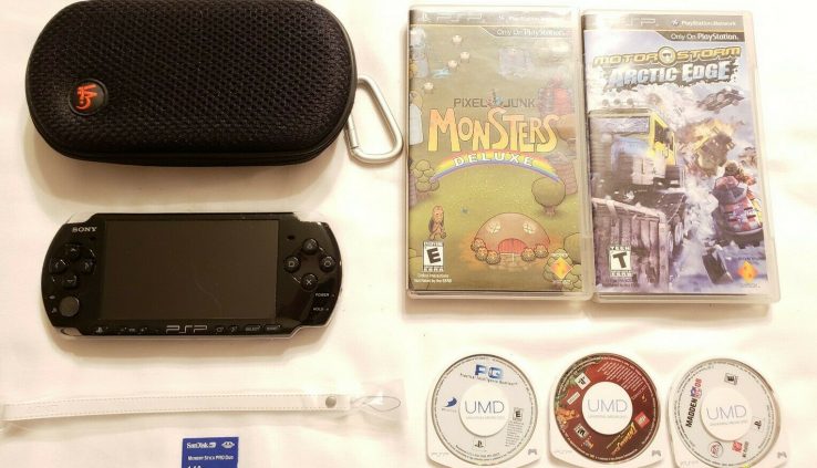 Sony PSP 3000 System Bundle w/ 5 Games, Case, 4GB Memory Card, Strap *No Charger