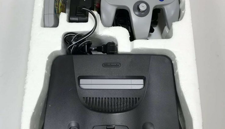 Nintendo 64 N64 Console Controller AV & Vitality Cords & Game W/Long-established Field Tested