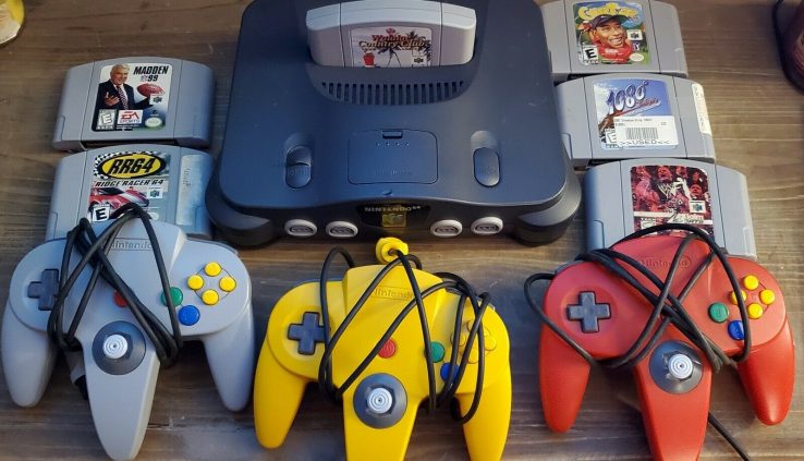 Nintendo 64 N64 Video Sport Console Bundle 3 OEM Controllers 5 Games Tested