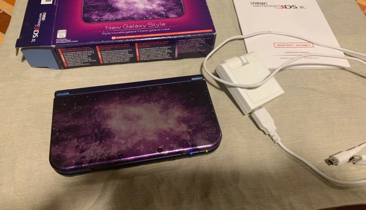 NEW NINTENDO 3DS XL GALAXY EDITION HANDHELD CONSOLE EX CONDITION W CHARGER BOX