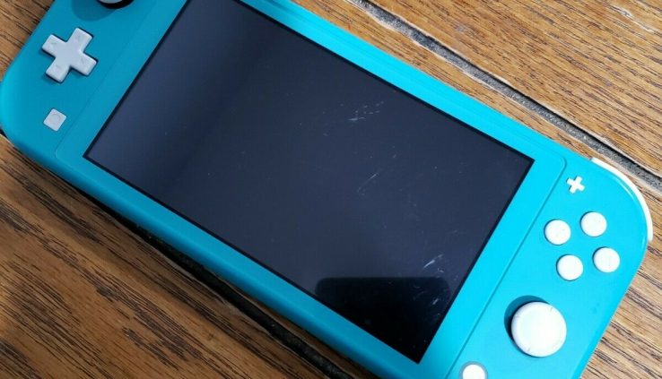 Nintendo Swap Lite Turquoise console ideally correct. Works broad rapidly ship dapper