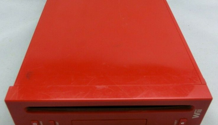 Nintendo Wii Substitute Console Entirely RED RVL-001 GameCube Like minded – Tested