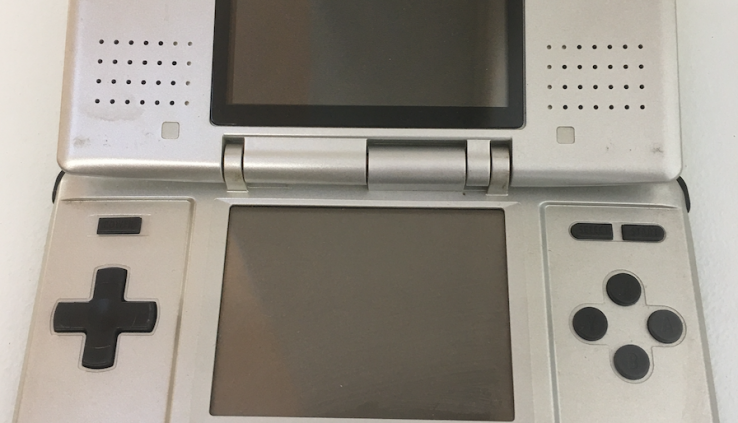 Nintendo DS Normal NTR-001 Console w/ Charger – Titanium Silver – Tested Works