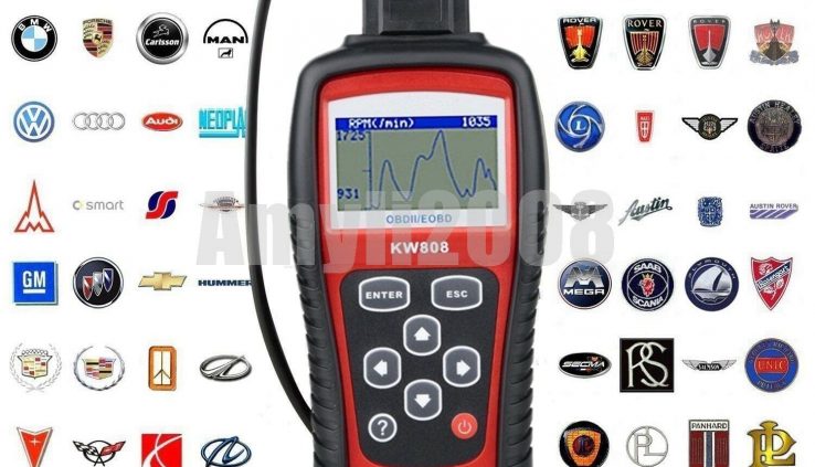 KW808 OBDII OBD2 EOBD Car Automobile Engine Fault Code Reader Diagnostic Scanner