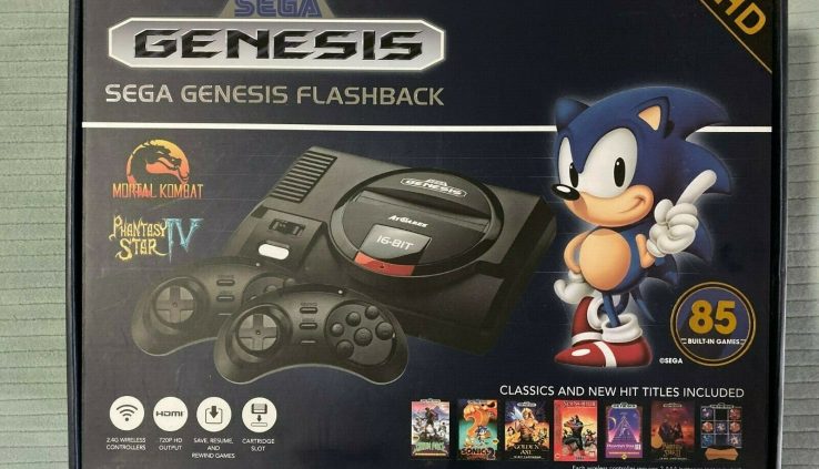 AtGames Sega Genesis Flashback HDMI Console w/ Wireless Controllers 700 Video games