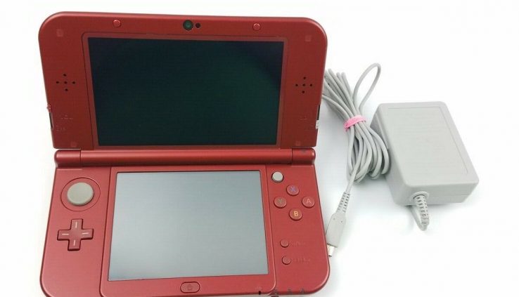 Recent Nintendo 3DS XL Handheld Gaming System – Red with Game and Charger, Tested