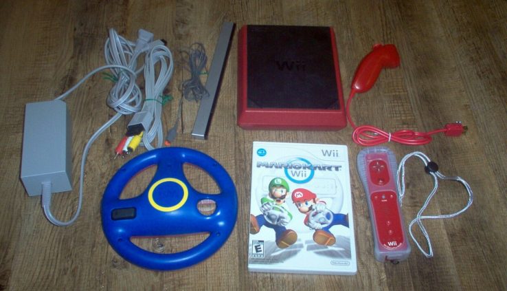 NINTENDO WII COMPLETE SYSTEM TESTED WORKING w/  MARIO KART  !!