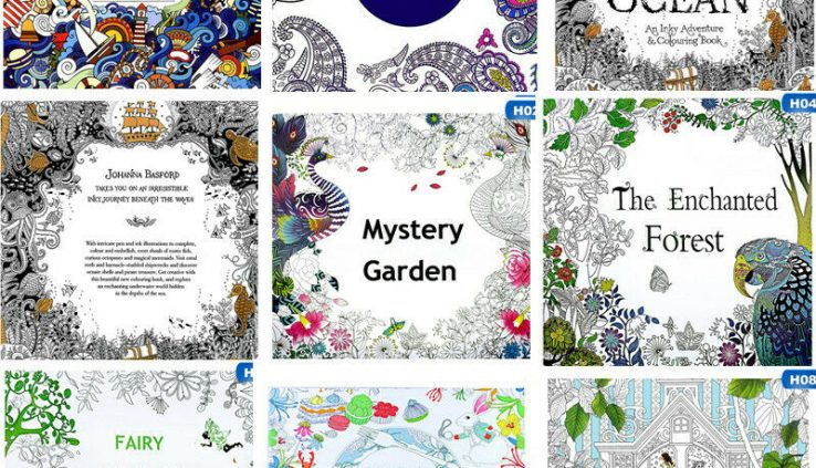 Grownup Children Colouring Guide Remedy Stress Relieving Garden Neatly-liked Arts Sample #M