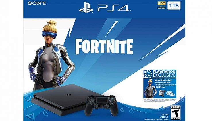 Unique Sony PlayStation 4 PS4 Slim 1TB Fortnite Neo Versa Gaming Console Bundle