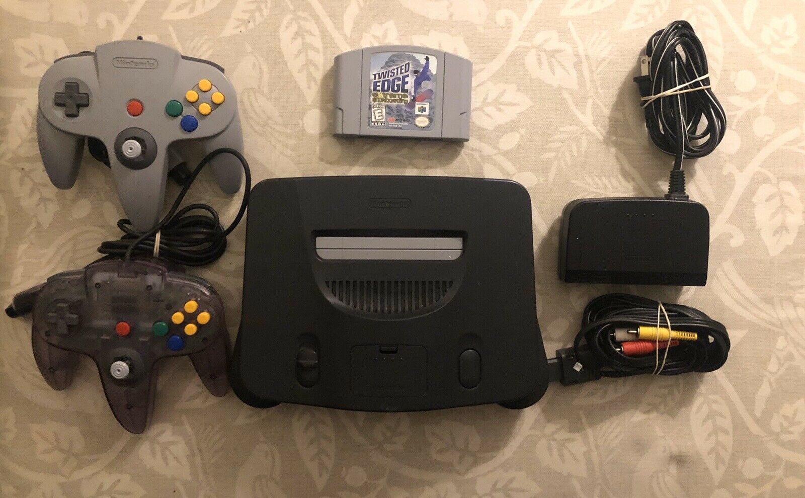 Nintendo 64 Launch Version Charcoal Gray Console N64 Bundle Sport 2 ...