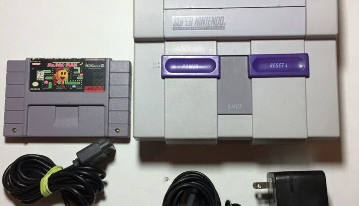 Mountainous Nintendo leisure Device SNES Console SNS-001 Total Tested Ms PAC