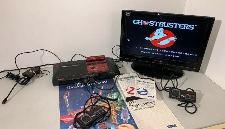 Sega Grasp Procedure Console Bundle, Ghost Busters, 2 OEM Controllers Tested