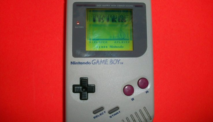 Nintendo Recreation Boy Fashioned Grey w/ Tetris TESTED AND WORKING!! NEW SCREEN