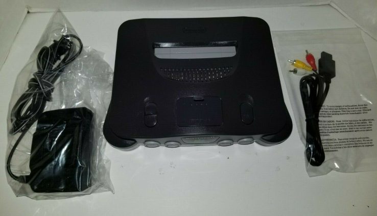 Nintendo 64 N64 Console Jumper Pack AV Energy Cords Charcoal Shaded Tested NUS 001