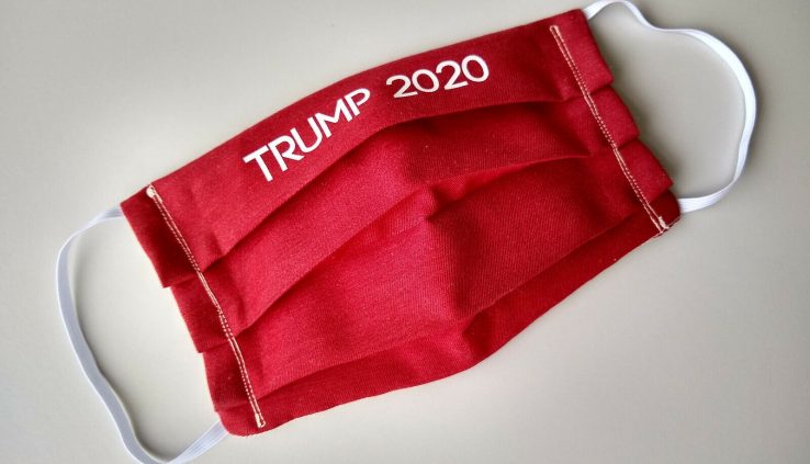 Face Disguise Trump 2020 Handmade Washable Reusable Red Front Ivory Assist Ready to Sh