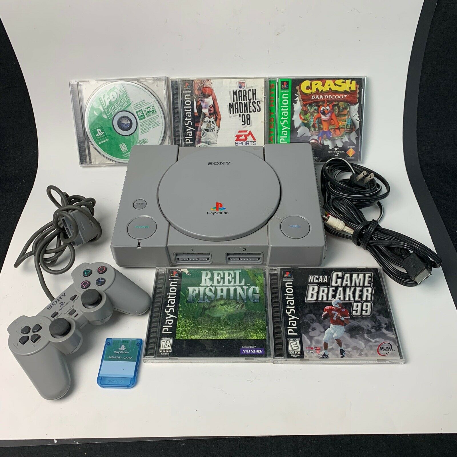 Sony Ps1 Ps1 One Console Bundle Games Controller Lot Tested Works