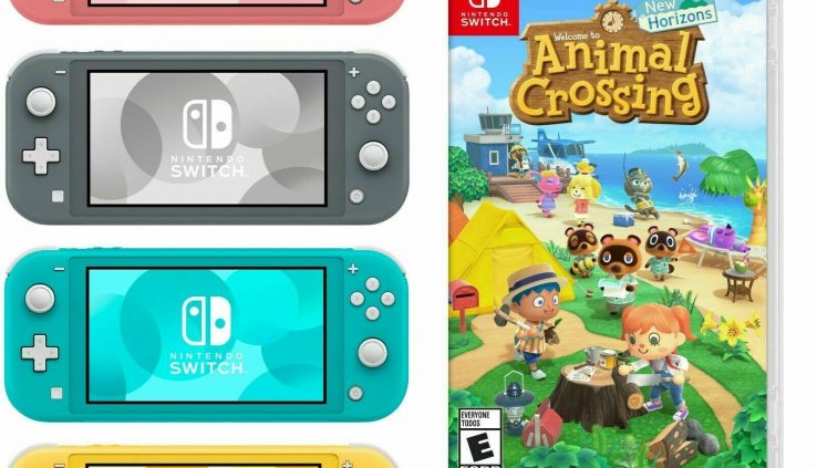 NEW Nintendo Switch Lite Animal Crossing Turquoise Gray Yellow Coral PICK COLOR
