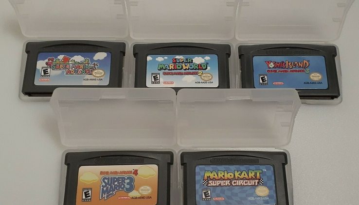 Expansive Mario Advance 1 thru 4 + Mario Kart – GameBoy Advance (FREE SHIPPING)