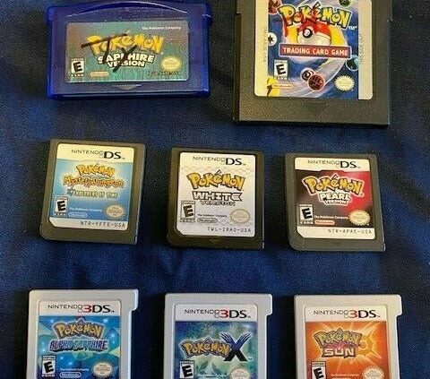 Pokemon Game Lot – DS, 3DS, Advance, and Color Games
