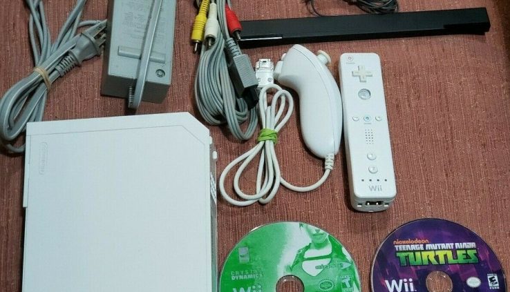 Complete Working Nintendo Wii Machine Console RVL-001 Controller Video games Bundle B