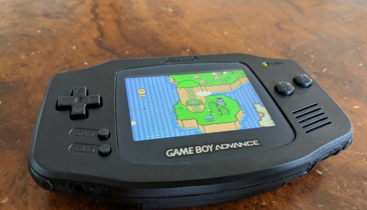 Nintendo Gameboy Approach Custom backlit mod GBA IPS V2 – all Black