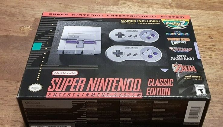 SNES Lustrous Nintendo Traditional Mini Leisure Machine 21 Video games NEW