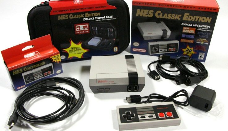 Legit Nintendo NES Classic Edition Gadget+OEM Controller+Lift Case+extension