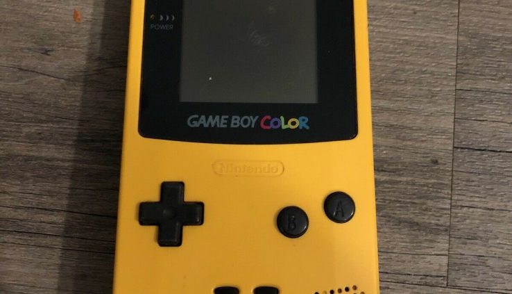 GAME BOY COLOR YELLOW CONSOLE CGB-001 Handheld TESTED Nintendo-Free Transport