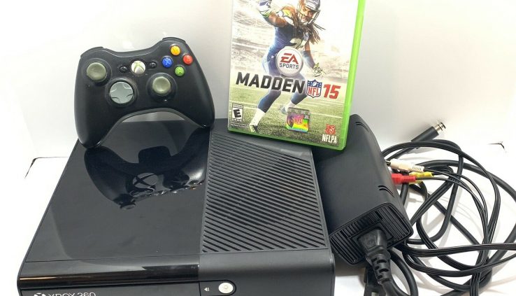 Microsoft Xbox 360 E 4GB Sunless Console With Controller – TESTED – Madden 15