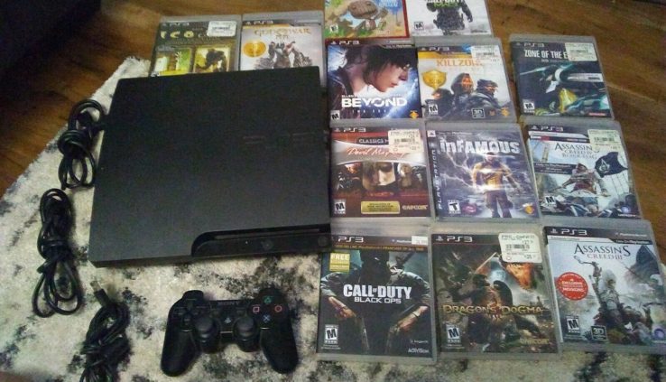 PS3 Slim 160GB Device 13 Video games Bundle