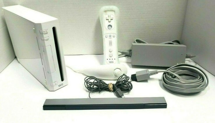 Nintendo Wii White Console RVL-001 Game Dice Cherish minded Bundle full TESTED!