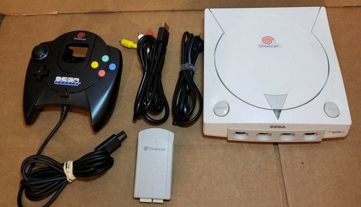 Sega Dreamcast Console 1x murky controller 1x Bounce Pack all hookups