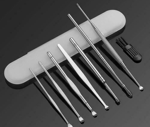 Ear Wax Remover Cleaner Curette Kit 8pcs Ear Engage Cleansing Keep Health Care Tool