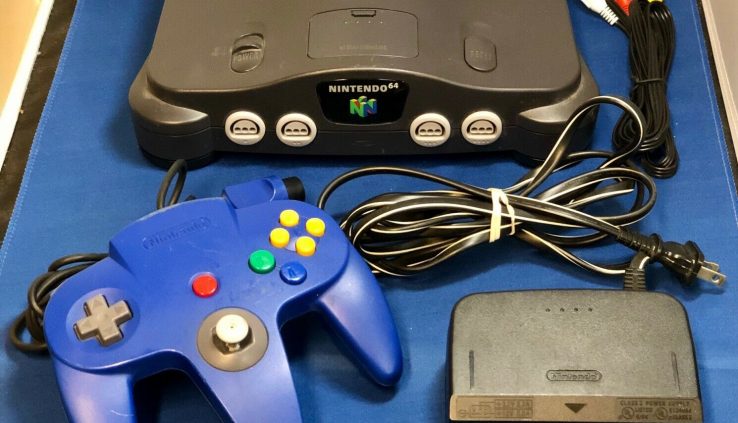 Nintendo 64 Console with Blue Controller – Examined and Working N64