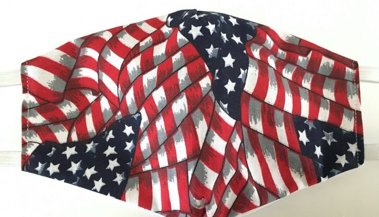 NEW Face Veil AMERICAN FLAG Cloth HANDMADE IN USA – FREE SHIPPING!