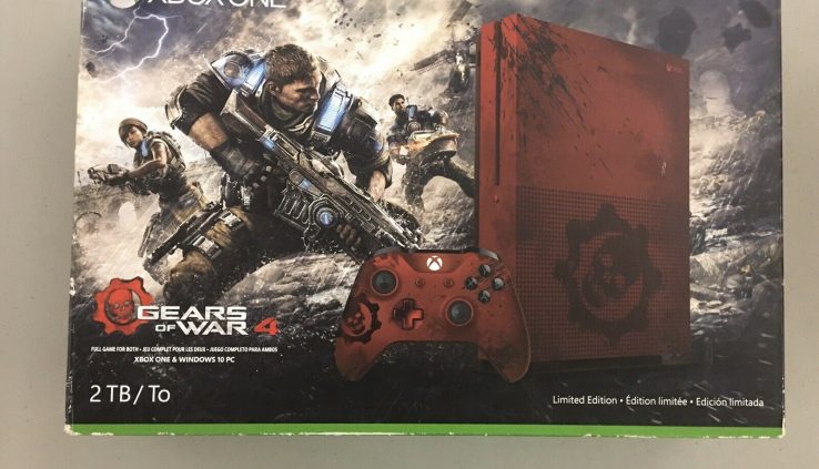 Microsoft Xbox One S Gears of Battle 4 Tiny Version 2TB Crimson Red Console