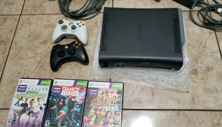 Xbox 360 ELITE BLACK Console System Microsoft Controller FREE GAMES KIDS READ!!!