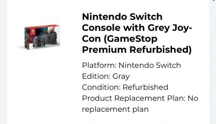 Nintendo Swap V2 32GB Console GRAY GameStop Top payment Refurbished Free transport